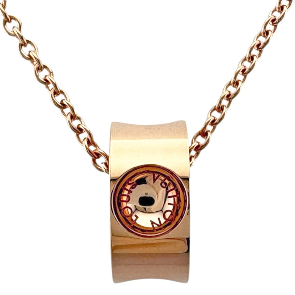 Louis Vuitton Pendant Empreinte Necklace, 18K Pink Gold, Women's LOUIS VUITTON